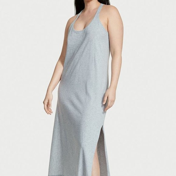 NWT VICTORIA'S SECRET Lightweight Cotton Tank Maxi Sleepshirt - Picture 2 of 15